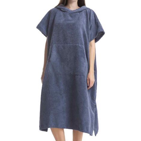 Cape en microfibre à séchage rapide, serviette de bain à capuche en éponge, idéale pour la natation, le surf et la plongée, coupe-vent et chaude. (1/5)