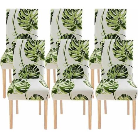 Housse de Chaise - FOLAYA - Extensible 6 Pièces - Lavable - Beige - Universelle (1/4)