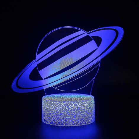 Lampe de chevet LED à illusion d'optique 3D, 7 couleurs, tactile, style Art Déco, pour enfant (1/5)