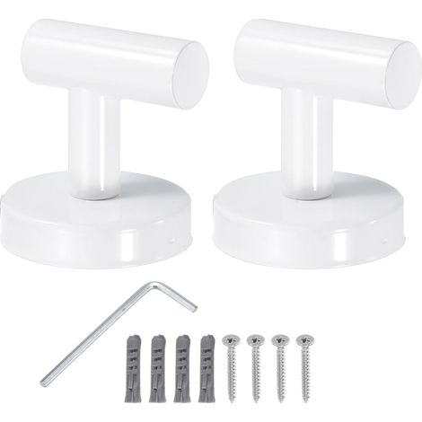 2Stk Badezimmer Haken Wasserdicht Edelstahl Einzelner Handtuch/Kleiderhaken mit Schrauben für (1/5)