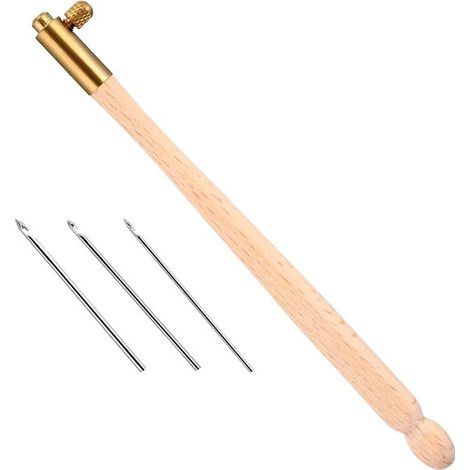 Dailygoods - Set di aghi da uncinetto francesi con perline per ricamo (1/5)