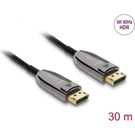 Delock Cable Ã³ptico activo DisplayPort 2.1 8K 60 Hz 40 Gbps 30 m