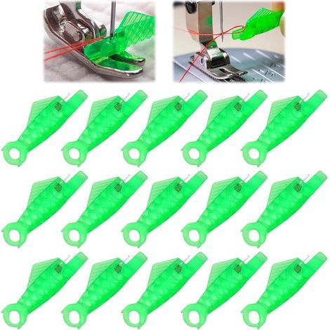 Applicable 15 Pcs Enfile Aiguille, Enfile Aiguille Machine à Coudre, Enfile-Aiguilles pour Couture, Fish Mouth Sewing Machine Needle Threaders, Diy Enfile-Fil pour Coudre à Main & Quilting Craft