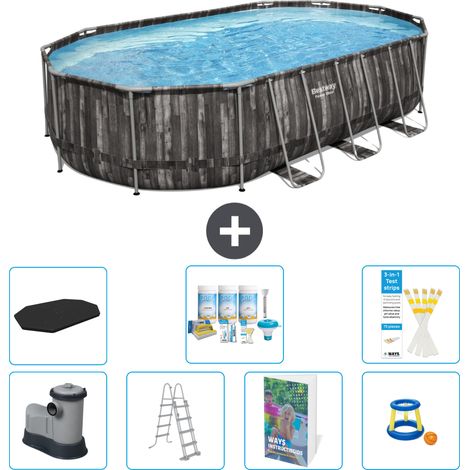 Bestway Bestway Power Steel Ovale - 610x366x122 cm - 8-pièces S548 (1/4)