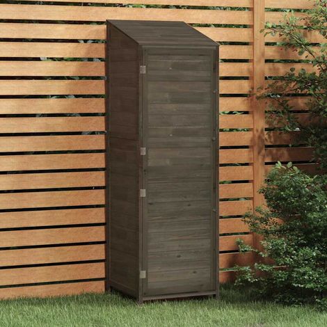 Garden Shed Anthracite 55x52x174,5 cm Solid Wood Fir vidaXL (1/5)