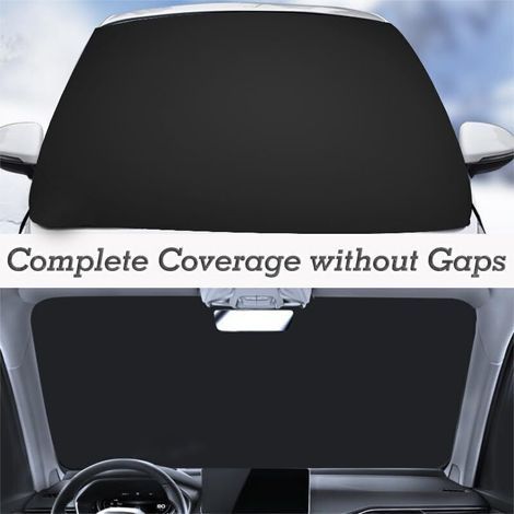Couverture Pare-Brise Voiture, Bache de Protection Hiver pour Véhicules, Protege Pare Brise Givre et Fenetre Avant, Contre Neige, Gel, Soleil et Poussière, pour Plupart des VéHicules (1/2)