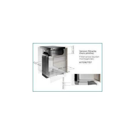Elica – Kit de recyclage pour hotte – Compatible avec Nikolatesla FIT – Extraction extérieure – KIT0167757