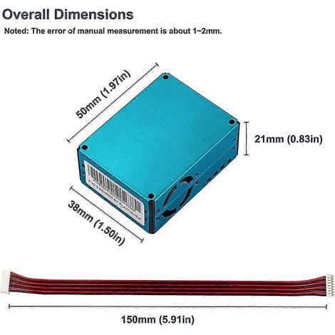 Module de surveillance de la qualité des particules (capteur laser PMS5003 PM2.5 PM10) - FFY (1/4)