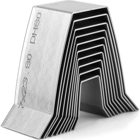 Lot de 10 moules de découpe pour ceinture en cuir DIY, extrémité plate, forme plate/pointue, emporte-pièces artisanaux. (1/5)