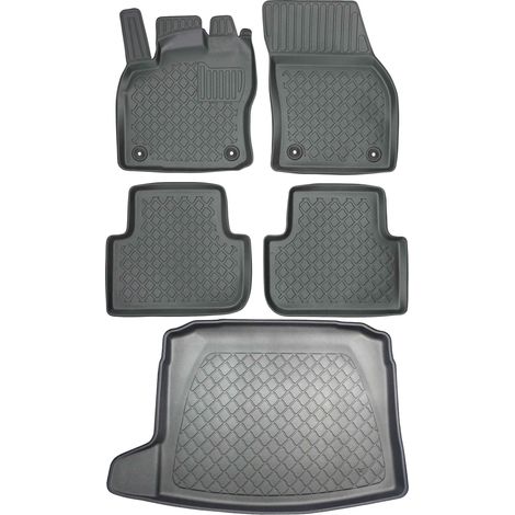 Ensemble de tapis de sol et de tapis de coffre pour Volkswagen Tiguan II SUV (à partir de mai 2016).