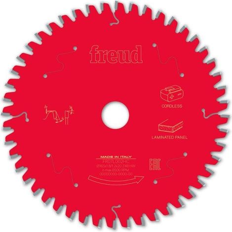 Hoja para sierra circular portátil sin cable FREUD - Ø165 1,8/1,2 AL20 Z48 BA -5° - F03FS10076 -FR07L002HC