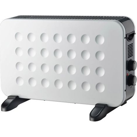 Convector Hogar 2000w Blanco/negro 2potencias Termost.regulable Protecc.contracalentamiento,Turbo 38x61x22cm (1/2)