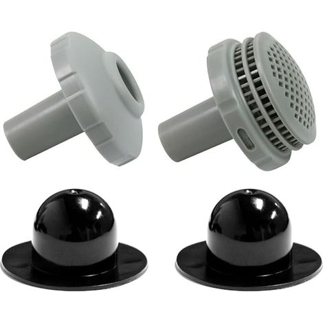 25022E Poolwasser - Anschluss-Set passend für Intex, mit Sieb, Endkappe und Stopfen mit 3,2 cm Anschlussstücken