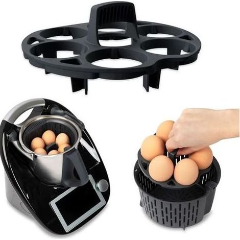 Support à œufs pour Thermomix TM5, TM6, TM31 - Accessoire de cuisson des œufs pour panier de cuisson Thermomix Passe au lave-vaisselle - Support à œufs de qualité supérieure en matériau résistan (1/5)