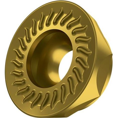 Fräswendeschneidplatte ISO RCMT 1606MOSN-M:M6330 D.5,5mm PVD beschichtet Gold (1/2)