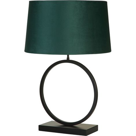 Lampe de table Elegant Noir avec capuche émeraude - EU93101EM (1/3)