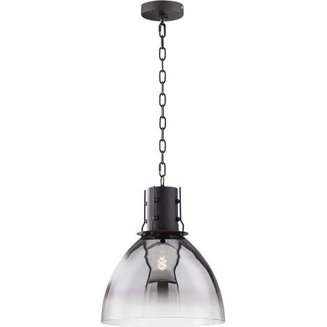 Lampe à suspension lampe suspendue lampe de table à manger verre fumé lampe de salon rétro noir (1/3)