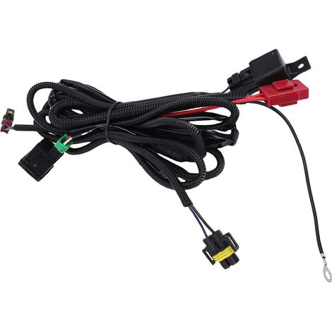 Douille de Faisceau de Câblage pour Phare Antibrouillard, Prise Compatible avec Ampoule H11 H8 H9, Relais 40 A, Prise de Fusible 30 A avec Système d'alimentation de Véhicule 12 V, Idéale pour (1/5)
