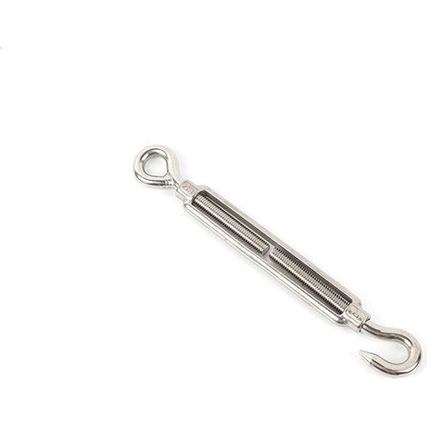 Confezione da 5 tenditori per lanterne con occhiello e gancio M4 in acciaio inox 304 (1/5)
