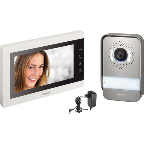 Legrand - Visiophone Easy Kit Essential avec écran 7pouces blanc et platine de rue
