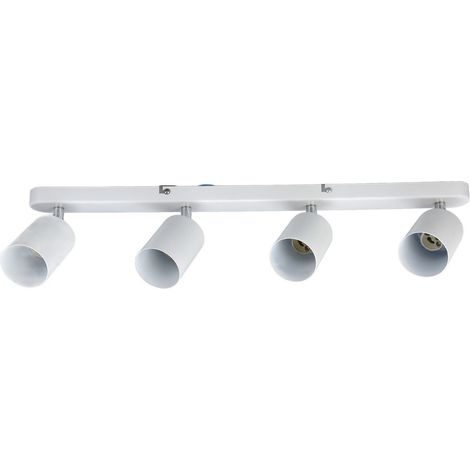 Douille GU10 à 4 têtes, projecteur rotatif à fixer au plafond, pour cantine, centre commercial, vitrine, 85-265 V, blanc (1/5)
