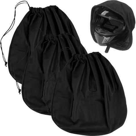 Borsa porta casco, set di 3 borse in peluche con coulisse, zaino portatile per casco, 47 x 43 cm, zaino per casco da moto, casco da bicicletta, casco da sci (1/5)