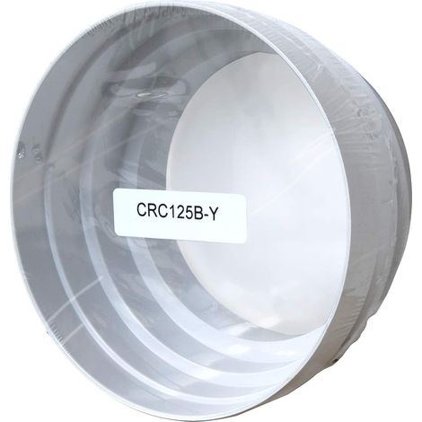 La Ventilazione CRC125B Cono di Riduzione in ABS M/F da ø 125 a 100 mm, Bianco, Altezza 64 mm, (100-113-123-128 mm)