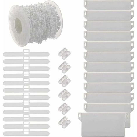 Kit de réparation de Stores verticaux, Accessoires pour store vertical, connecteurs de chaîne en plastique Connecteurs supérieurs Cintres de 89 mm Poids Lattes-LIAIKI (1/5)