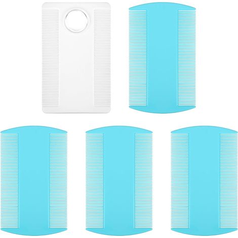 5 Peignes Anti-Poux, Peigne Fin Poux Puces Élimination Efficace Poux Peigne Durable Dents Extra Fines pour Adultes Enfants Animaux Compagnie (1/5)