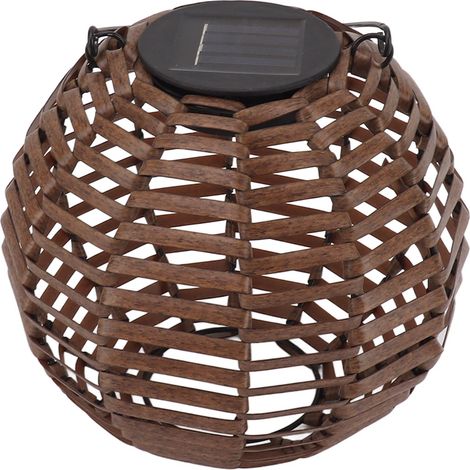 Lanterne solaire en rotin, lanterne LED suspendue d'extérieur étanche, lampe décorative pour jardin, pelouse et terrasse. (1/5)