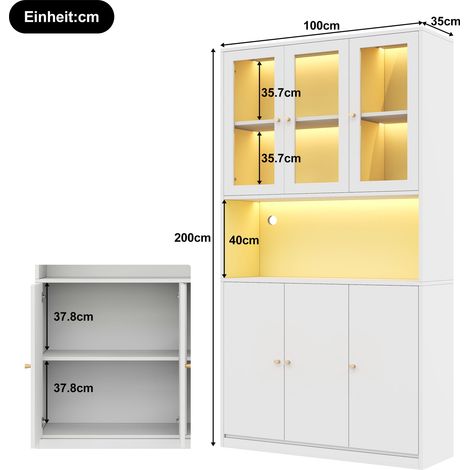 Kleiderschrank aus MDF in Weiß 100 x 35 x 200 cm HOMAIRE (1/5)