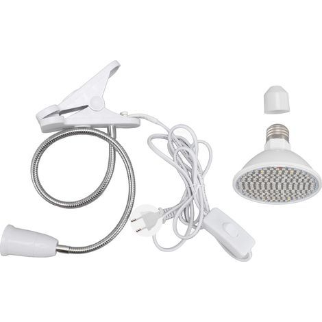 AKLOSIPY 8W Spectre Complet Culte Lampe à Plante LED Légère avec Clamp/Holder 360 ° (Prise UE) (1/5)