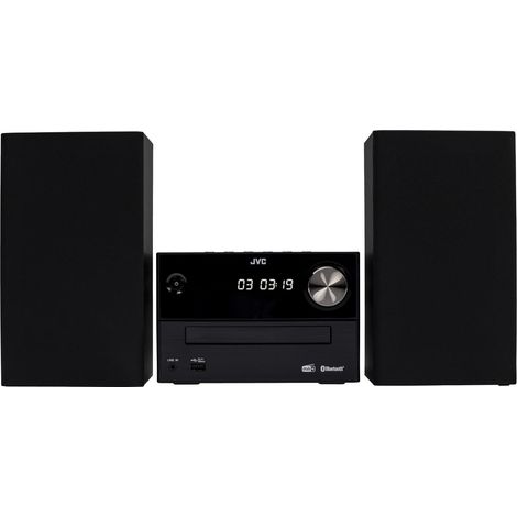 Chaîne HiFi compacte Bluetooth DAB+ 14W RMS – Égaliseur 5 bandes – 40 stations préréglées – Télécommande incluse – JVC