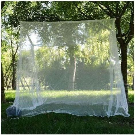 Paar extra breite Zanzariera für Terrasse, Camping und Reisen, Zanzariera mit verstellbarer Seite (200 x 200 x 180 cm). (1/4)