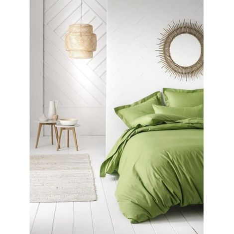 Housse de couette Privacy unie coton 57 fils 260x240 TODAY Bambou (1/4)