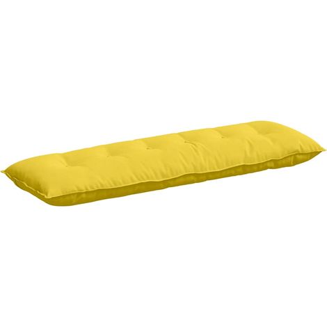 Coussin de Dos Jaune clair 160 x 19 x 50 cm tissu (1/5)