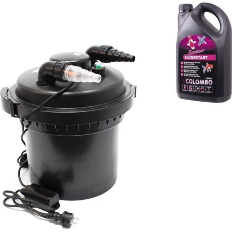Filtre Pour Bassins De Jardin Sous Pression, UV 11W + Bactéries, Jusqu'à 8000 L. Volume de 20 litres (1/5)