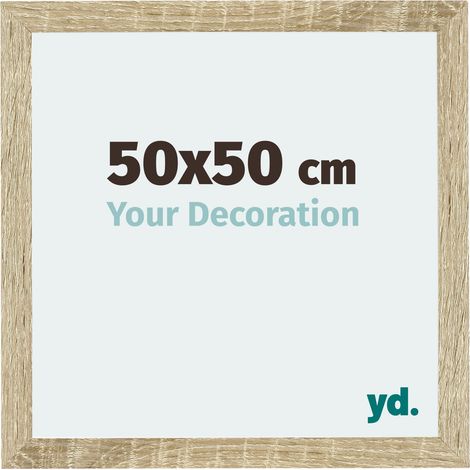 Your Decoration - 50x50 cm - Cadres Photo en MDF Avec Verre acrylique - Anti-Reflet - Excellente Qualité - Chêne Sonoma - Cadre Decoration Murale - Mura. (1/5)