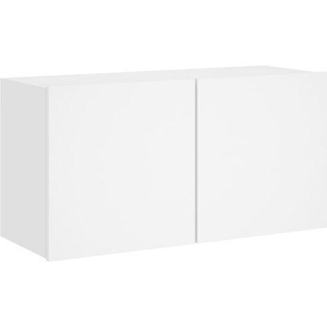 Mueble TV multimedia Estante TV Aparador TV Comedor Salón Dormitorio Pared 80 x 30 x 41 cm Blanco 020027801