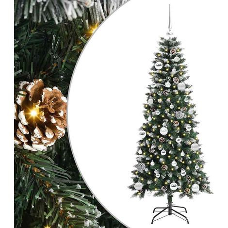 vidaXL Albero di Natale artificiale con 150 LED Verde 150 cm (1/5)