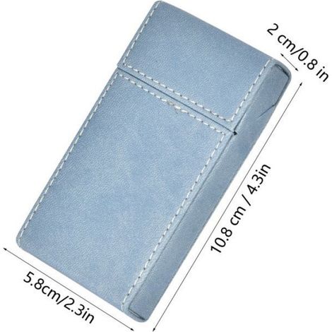 Boîte à cigarettes Boîte de rangement pour cigarettes portable innovante pour femmes Boîte de meuble rangement Bleu clair (1/5)
