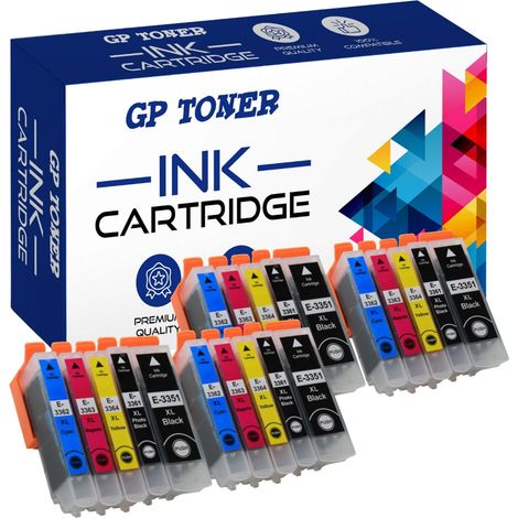 20 cartouches d'encre CMJN pour Epson GP-E3365XL (x4) (1/5)