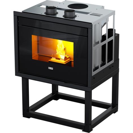 inserto camino a pellet canalizzato canadian stove "15c" 13,5 kw (1/4)