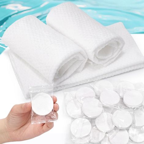 10x Serviettes Compressées - Débarbouillettes en Coton Doux pour Les Voyages, Les Sports, Le Camping, la Maison, Le Salon, Les hôtels (1/5)