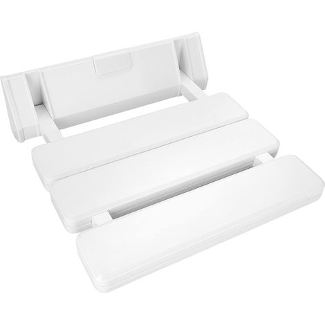 Siège de douche pliable à abattant, tabouret mural, blanc gain (1/5)