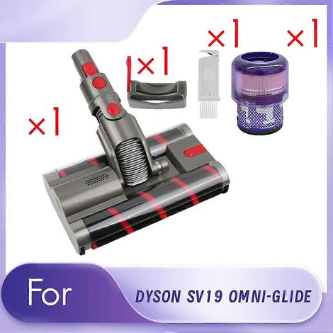 Filtre pour aspirateur brosse pour aspirateur Filtre de brosse pour aspirateur filtre de SV19 OMNI – GLIDE Double Roller Brosse+SV19 Filtre+Switch Lock Kit Aspirateur Head Replace Soft Roller Aspirate (1/5)