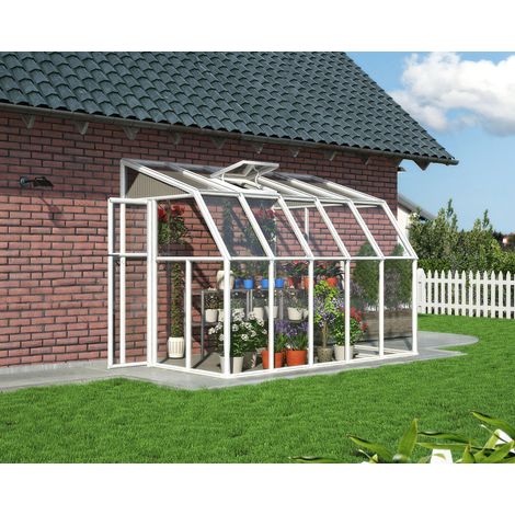 Palram – Véranda Sun Room 2x3,2m blanche – Structure en résine et aluminium – Panneaux en polycarbonate double paroi – Résistante aux UV