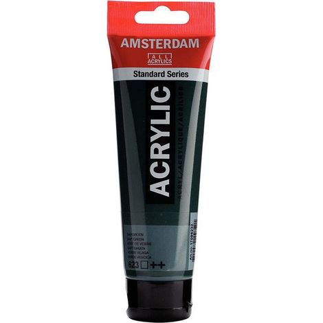 Peinture acrylique - TALENS - Amsterdam - 120ml - Vert jus royal - Satiné (1/2)