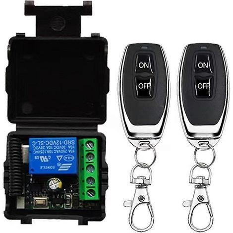 Interrupteur de télécommande sans fil 433 MHz, relais RF 12 V pour moteur de porte de garage et éclairage (1/5)