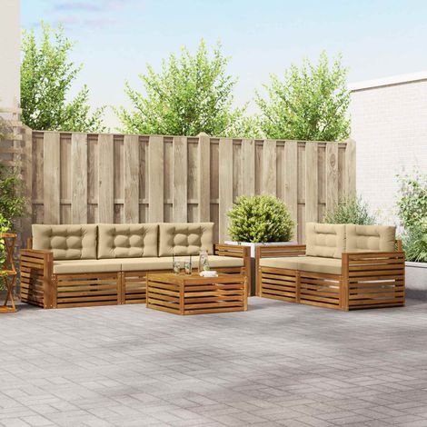 Teenpull – Outdoor-Sofagarnitur 6 Stk. Natur und Beige (1/5)
